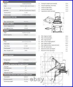 cfg ste35sr mini excavator specs